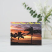 Hawaiian Sunset Briefkaart - Gepersonaliseerd (Staand voorkant)