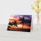 Hawaiian Sunset Card Kaart (Gele Bloem)