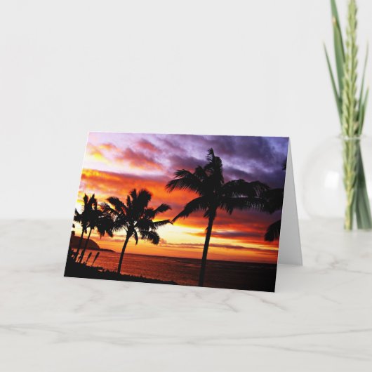 Hawaiian Sunset Card Kaart (Voorkant)