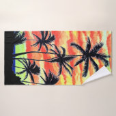 Hawaiian Sunset Coco Palms Badhanddoek (Badhanddoek)