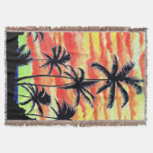 Hawaiian Sunset Coco Palms Deken (Voorkant)
