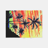 Hawaiian Sunset Coco Palms Fleece Deken (Voorkant (Horizontaal))