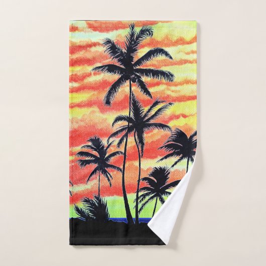 Hawaiian Sunset Coco Palms Handdoek (Handdoek)