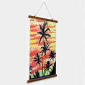 Hawaiian Sunset Coco Palms Hangend Wandkleed (Gebogen)