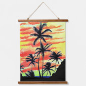 Hawaiian Sunset Coco Palms Hangend Wandkleed (Voorkant)