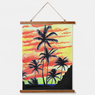 Hawaiian Sunset Coco Palms Hangend Wandkleed