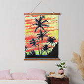 Hawaiian Sunset Coco Palms Hangend Wandkleed (Slaapkamer)