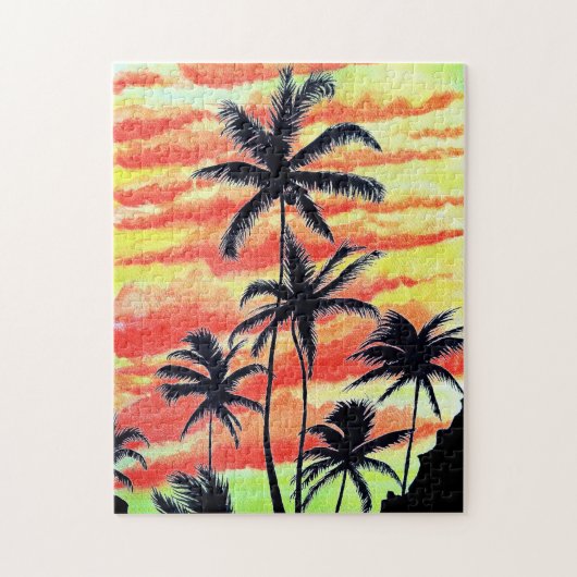 Hawaiian Sunset Coco Palms Legpuzzel (Verticaal)