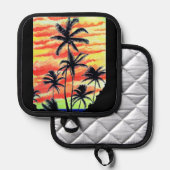 Hawaiian Sunset Coco Palms Pannenlap (Voorkant / Achterkant)