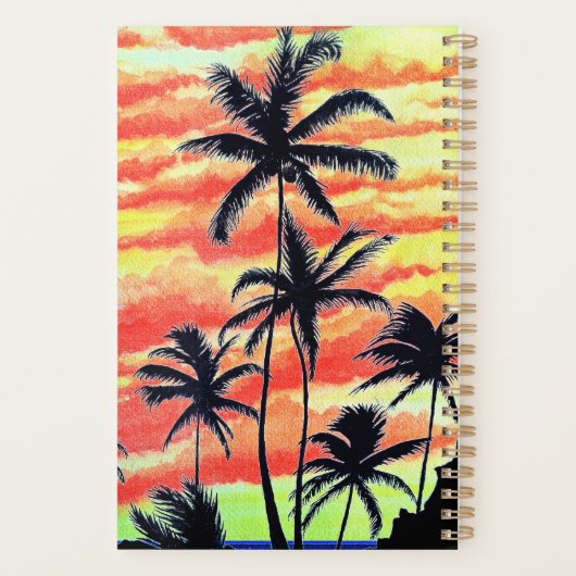 Hawaiian Sunset Coco Palms Planner (Achterkant)