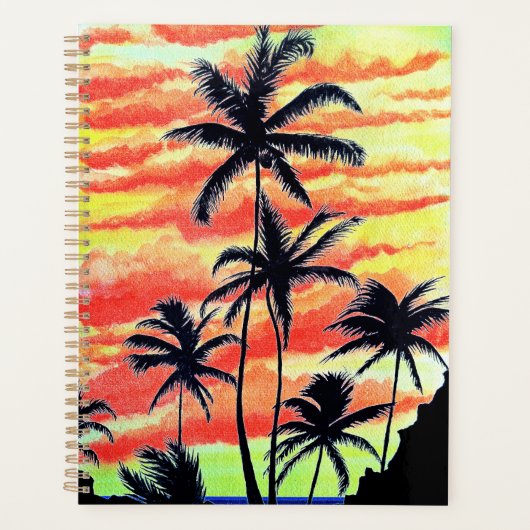 Hawaiian Sunset Coco Palms Planner (Voorkant)