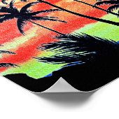 Hawaiian Sunset Coco Palms Poster (Hoek)
