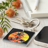 Hawaiian Sunset Coco Palms Sleutelhanger (Voorkant Rechts)