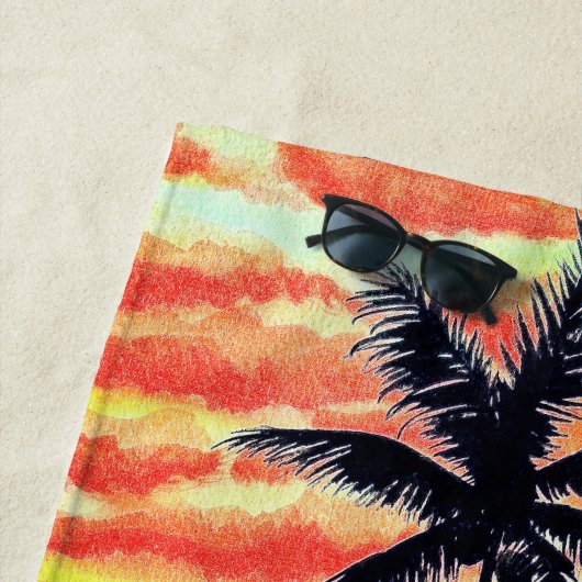 Hawaiian Sunset Coco Palms Strandlaken (In situ)