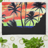 Hawaiian Sunset Coco Palms Theedoek (Gevouwen)