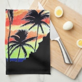 Hawaiian Sunset Coco Palms Theedoek (Quarter Fold)