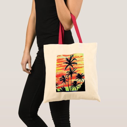 Hawaiian Sunset Coco Palms Tote Bag (Voorkant (product))