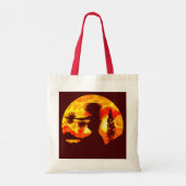 Hawaiian Sunset Coco Palms Tote Bag (Achterkant)