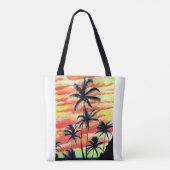 Hawaiian Sunset Coco Palms Tote Bag (Achterkant)