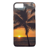 Hawaiian Sunset en Palm Tree - iPhone 8/7 Hoesje (Achterkant)