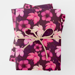 Hawaiian Sunset Glow: Hibiscus Wrapping Paper