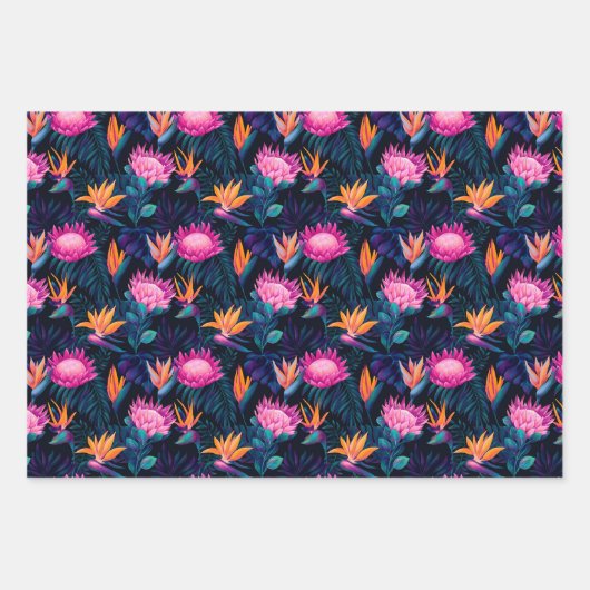 Hawaiian Sunset Glow: Protea Wrapping Paper (Voorkant 2)