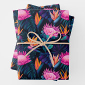 Hawaiian Sunset Glow: Protea Wrapping Paper (In situ)
