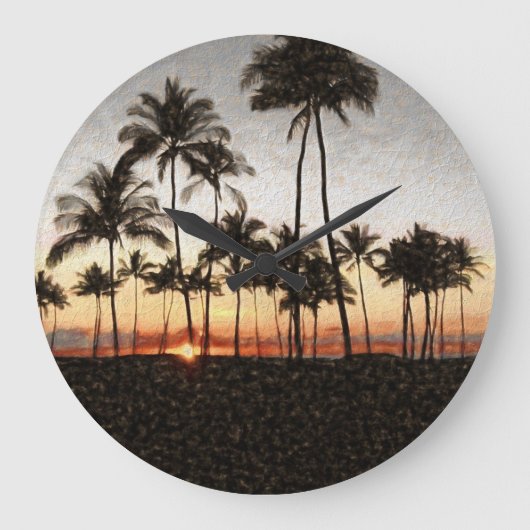 Hawaiian Sunset Grote Klok (Voorkant)