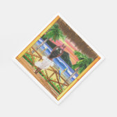 Hawaiian Sunset Hula Dancer Servet (Hoek)