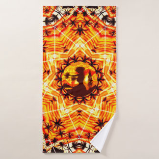 Hawaiian Sunset Hula Palms Badhanddoek