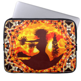 Hawaiian Sunset Hula Palms Laptop Sleeve