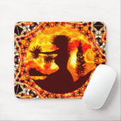 Hawaiian Sunset Hula Palms Muismat (Met muis)