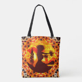 Hawaiian Sunset Hula Palms Tote Bag (Achterkant)
