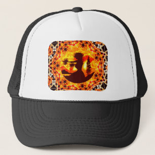 Hawaiian Sunset Hula Palms Trucker Pet