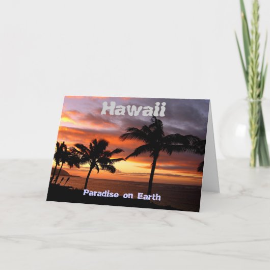 Hawaiian Sunset Kaart (Voorkant)