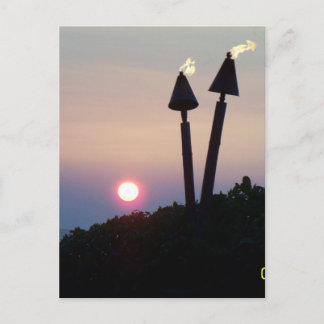Hawaiian Sunset Luau Gifts Briefkaart
