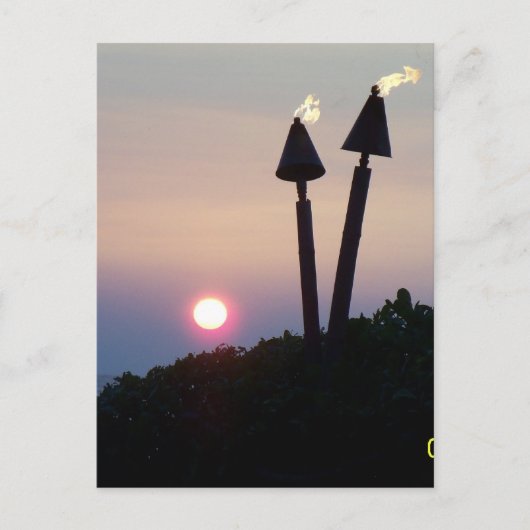 Hawaiian Sunset Luau Gifts Briefkaart (Voorkant)