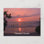 Hawaiian Sunset Ocean Beach Feestdagenkaart (Voorkant)