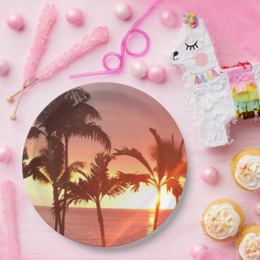 Hawaiian Sunset Photo Design Bord (Feest)