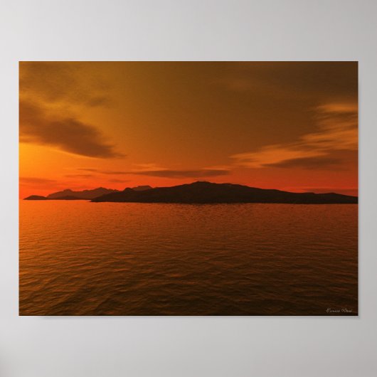 Hawaiian Sunset Poster (Voorkant)