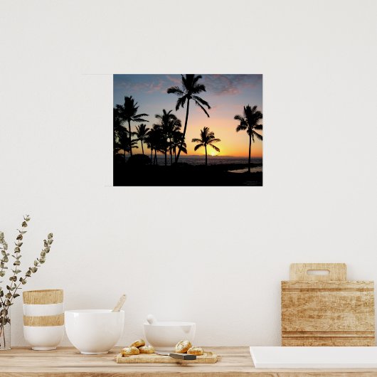 Hawaiian Sunset Poster (Keuken)