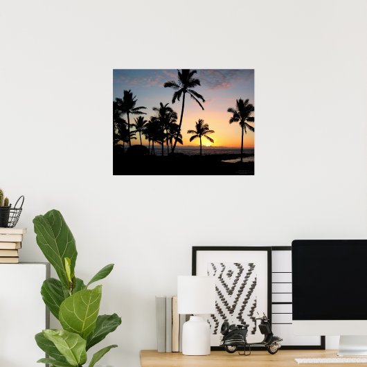 Hawaiian Sunset Poster (Thuiskantoor)