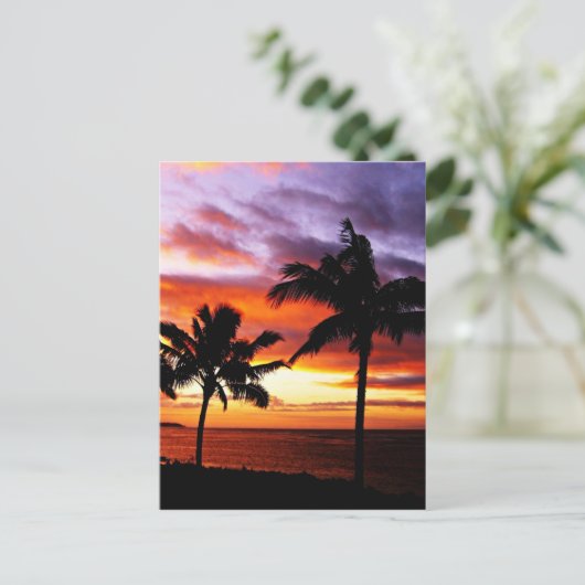 Hawaiian Sunset print Briefkaart (Staand voorkant)