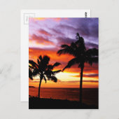 Hawaiian Sunset print Briefkaart (Voorkant / Achterkant)
