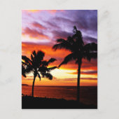 Hawaiian Sunset print Briefkaart (Voorkant)