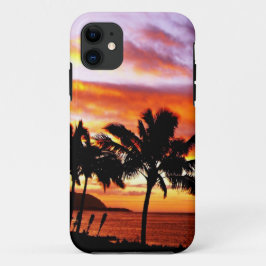 Hawaiian Sunset print iPhone 11 Hoesje