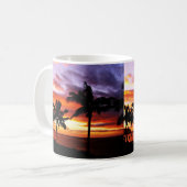 Hawaiian Sunset print Koffiemok (Voorkant links)