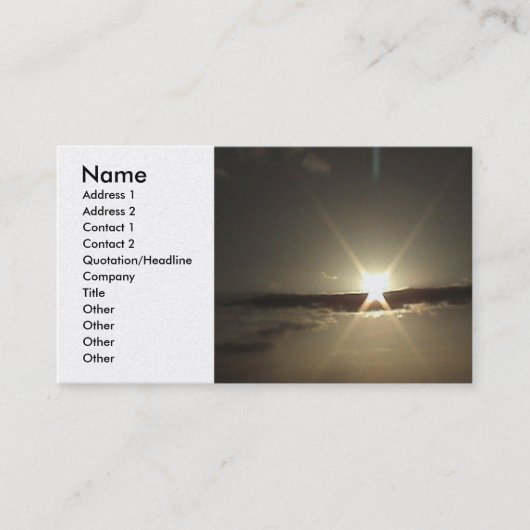 Hawaiian Sunset Profile Card Visitekaartje (Voorkant)