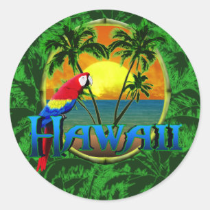 Hawaiian Sunset Ronde Sticker