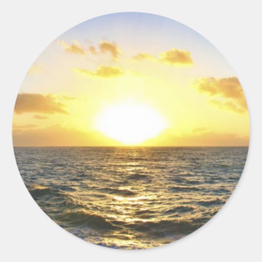 Hawaiian Sunset Ronde Sticker (Voorkant)